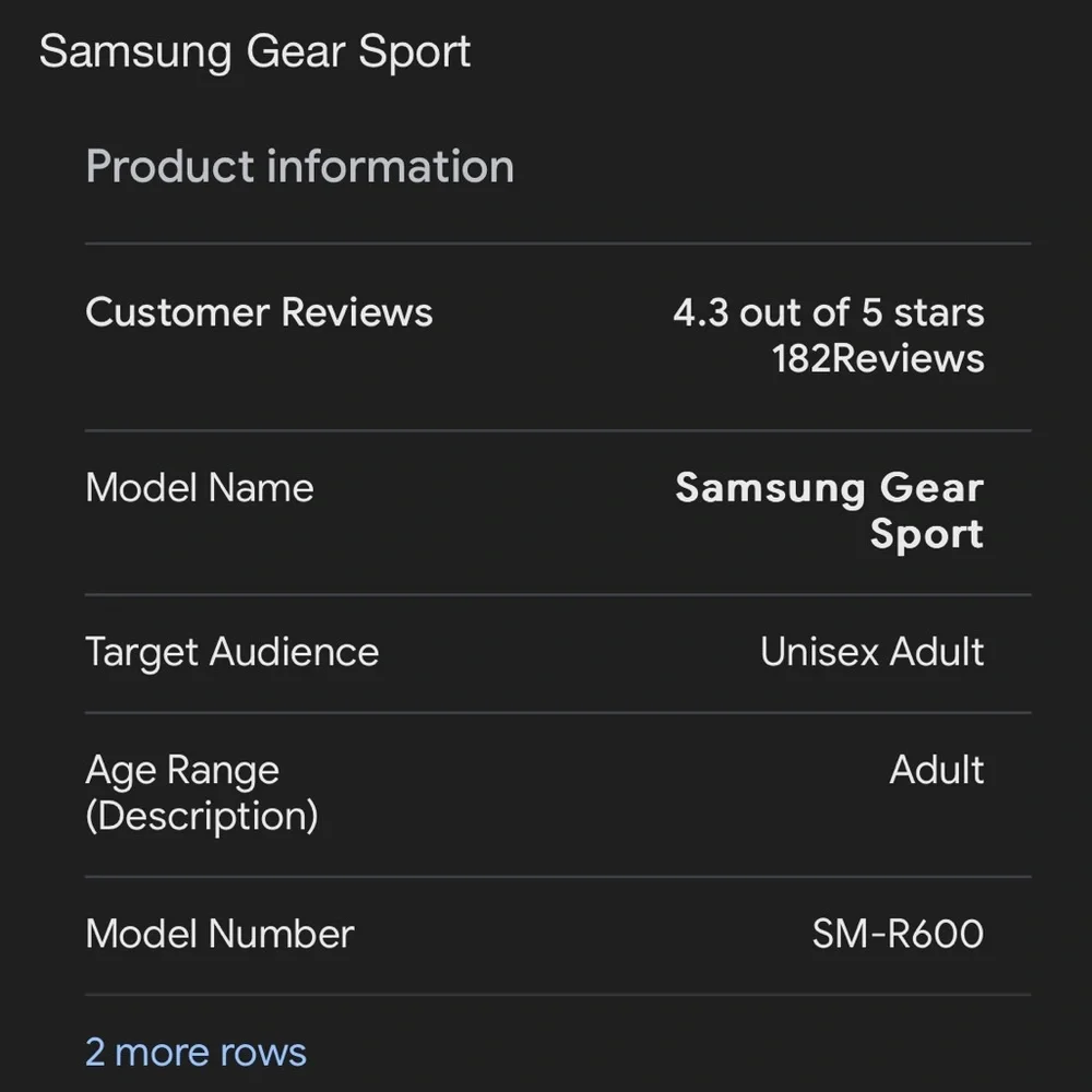 Samsung Gear Sport watch